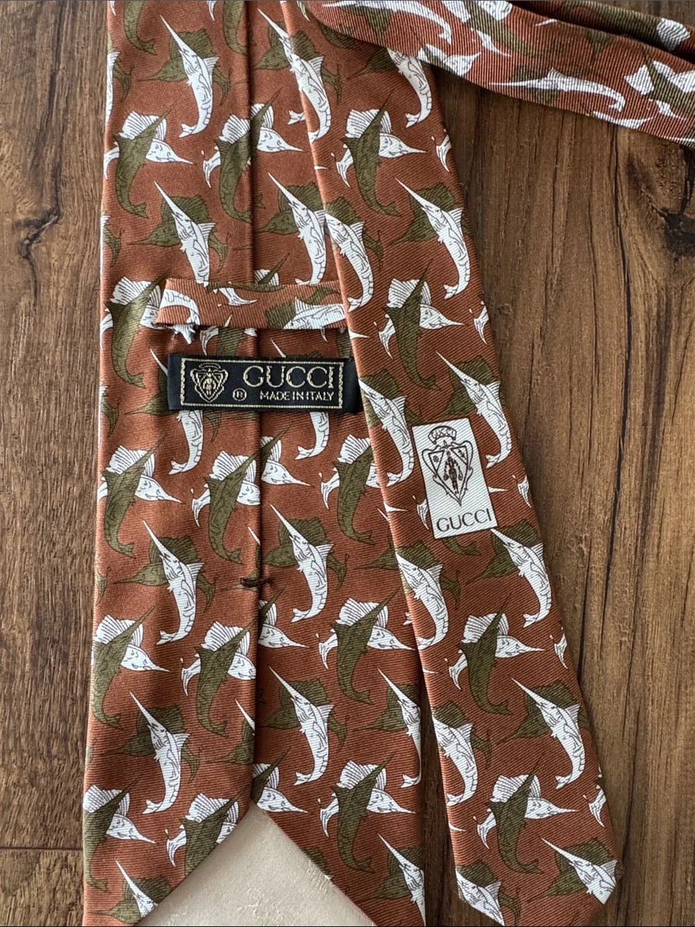 Gucci men’s tie, brown